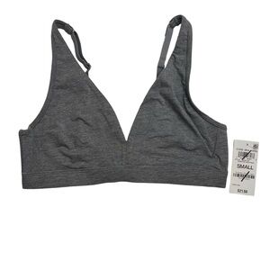 State of Day Cotton Blend Bralette Pewter Heather Grey Small New